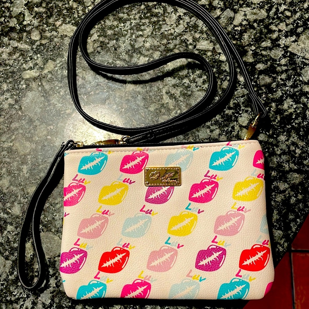 ‘Luv Betsey’ leather wristlet/crossbody purse by Betsey Johnson‎
